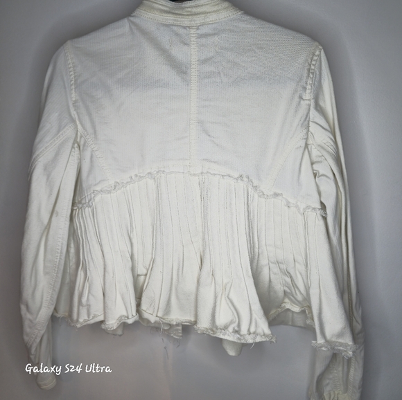 Free People White Women's Jacket - Picture 2 of 5